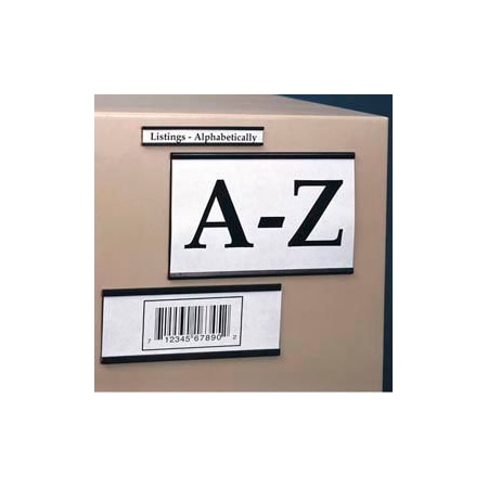 Aigner Index Magnetic "C" Channel Label Holder, 3/4"H x 3"L (25 pcs/pkg) MC703